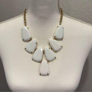Kendra Scott White and Gold Statement Necklace